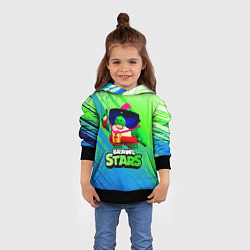 Толстовка-худи детская Базз Buzz Brawl Stars, цвет: 3D-черный — фото 2