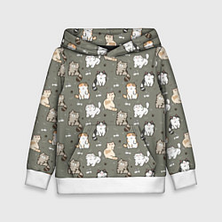 Детская толстовка Кошечки с рыбками