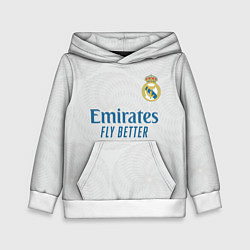Толстовка-худи детская Реал Мадрид форма 20212022, цвет: 3D-белый