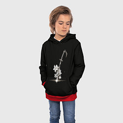 Толстовка-худи детская Nier - Sword and Flowers, цвет: 3D-красный — фото 2