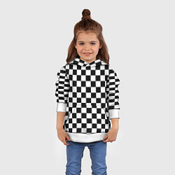 Толстовка-худи детская Шахматист, цвет: 3D-белый — фото 2