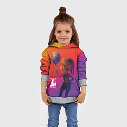 Толстовка-худи детская Space Jam 2 Лола Банни, цвет: 3D-меланж — фото 2