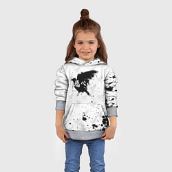 Толстовка-худи детская Лозунг Карасуно ворон Haikyu!!, цвет: 3D-меланж — фото 2