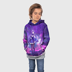 Толстовка-худи детская Genshin Impact Кэ Цин, цвет: 3D-меланж — фото 2