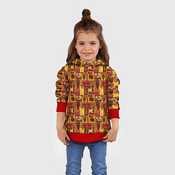 Толстовка-худи детская Барабанщик, цвет: 3D-красный — фото 2