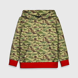 Детская толстовка Динозавры камуфляж