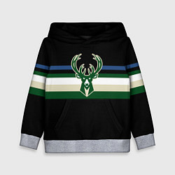 Толстовка-худи детская Milwaukee Bucks форма Statement Edition, цвет: 3D-меланж