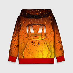 Толстовка-худи детская Honda капли дождя, цвет: 3D-красный