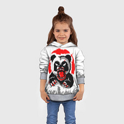 Толстовка-худи детская Злая Кровавая Панда, цвет: 3D-меланж — фото 2