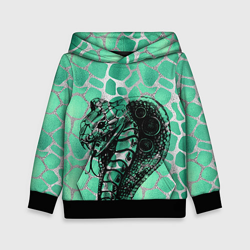 Детская толстовка Кобра Змеиный стиль / 3D-Черный – фото 1