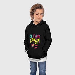 Толстовка-худи детская Люблю граффити, цвет: 3D-белый — фото 2