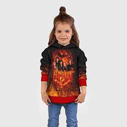 Толстовка-худи детская Ария в огне, цвет: 3D-красный — фото 2