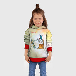 Толстовка-худи детская Пикник - Египтянин, цвет: 3D-красный — фото 2