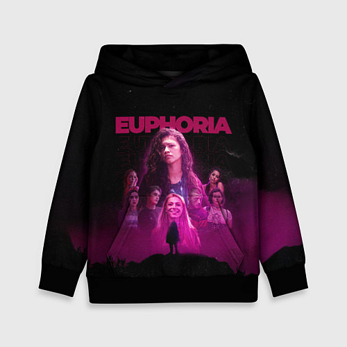 Детская толстовка Euphoria team / 3D-Черный – фото 1