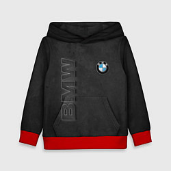 Толстовка-худи детская BMW LOGO AND INSCRIPTION, цвет: 3D-красный