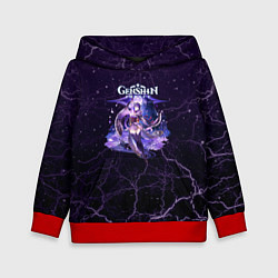 Толстовка-худи детская Genshin Impact - Raiden Shogun, цвет: 3D-красный