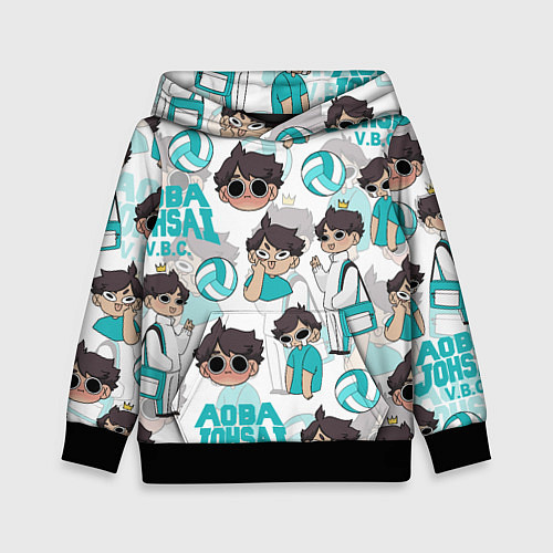 Детская толстовка ТООРУ ОЙКАВА OIKAWA TORU / 3D-Черный – фото 1