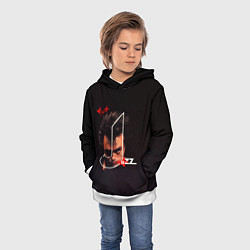 Толстовка-худи детская АлисА JAZZ, цвет: 3D-белый — фото 2