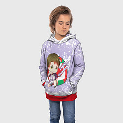 Толстовка-худи детская Ushijima Wakatoshi Haikyu Волейбол Z, цвет: 3D-красный — фото 2