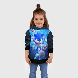 Толстовка-худи детская SONIC СИНИЙ ЁЖ Z, цвет: 3D-черный — фото 2