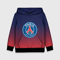 Толстовка-худи детская PSG ПСЖ PARIS SAINT GERMAIN, цвет: 3D-черный