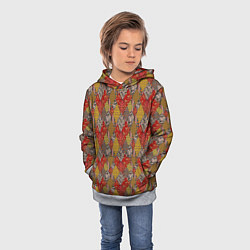 Толстовка-худи детская Осенний пэчворк, цвет: 3D-меланж — фото 2