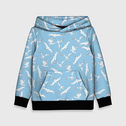 Детская толстовка Чайки в небе паттерн