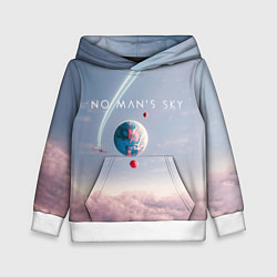 Толстовка-худи детская No mans sky, цвет: 3D-белый