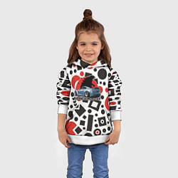 Толстовка-худи детская Японские Монстры, цвет: 3D-белый — фото 2