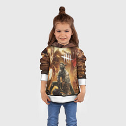 Толстовка-худи детская Dead by Daylight убийцы, цвет: 3D-белый — фото 2