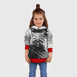 Толстовка-худи детская THE WITCHER LOGO STEEL, цвет: 3D-красный — фото 2