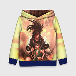 Толстовка-худи детская Хяккимару Такебо Дороро Z, цвет: 3D-синий