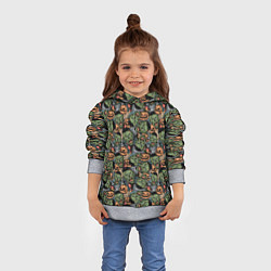 Толстовка-худи детская Мертвецы, цвет: 3D-меланж — фото 2