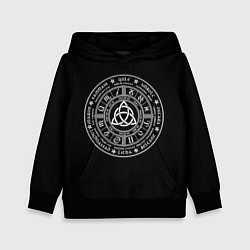 Толстовка-худи детская КЕЛЬТСКИЙ УЗЕЛ РУНЫ RUNES Z, цвет: 3D-черный
