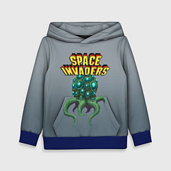 Толстовка-худи детская Space Invaders Old game Z, цвет: 3D-синий
