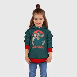 Толстовка-худи детская Zombie, цвет: 3D-красный — фото 2