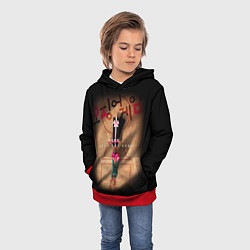Толстовка-худи детская Игра в кальмара: Удаление, цвет: 3D-красный — фото 2