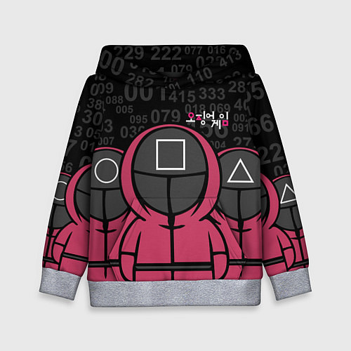 Детская толстовка SQUID GAME: ФИГУРКИ СТРАЖЕЙ / 3D-Меланж – фото 1