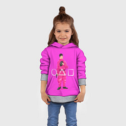 Толстовка-худи детская Круги в деле, цвет: 3D-меланж — фото 2