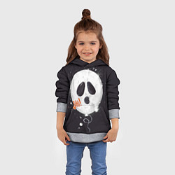 Толстовка-худи детская Шарик-пугайка черный, полиэстер, цвет: 3D-меланж — фото 2