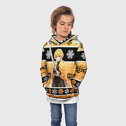 Толстовка-худи детская ЗЕНИЦУ АГАЦУМА НОВЫЙ ГОД, цвет: 3D-белый — фото 2