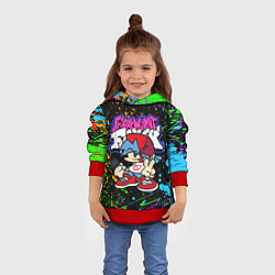 Толстовка-худи детская FRIDAY NIGHT FUNKIN БРЫЗГИ КРАСОК, ГЕРОЙ, цвет: 3D-красный — фото 2