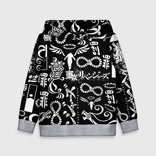 Детская толстовка ТОКИЙСКИЕ МСТИТЕЛИ ЛОГОБОМБИНГ TOKYO REVENGERS LOG / 3D-Меланж – фото 1