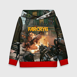 Толстовка-худи детская Far Cry 6 gameplay art, цвет: 3D-красный