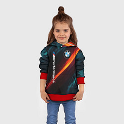 Толстовка-худи детская BMW M PERFORMANCE NEON БМВ М НЕОН, цвет: 3D-красный — фото 2