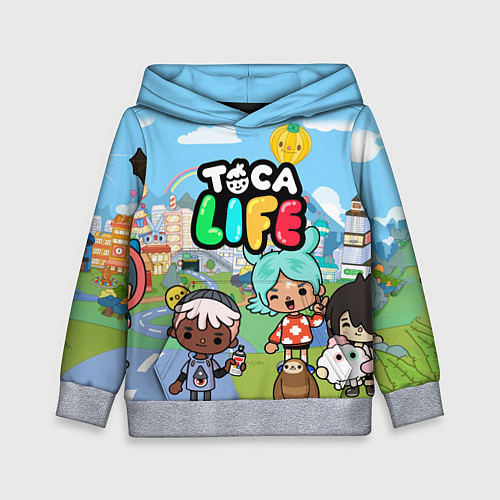 Детская толстовка Toca Life / 3D-Меланж – фото 1