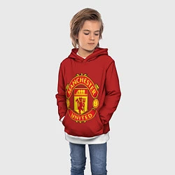 Толстовка-худи детская Manchester United F C, цвет: 3D-белый — фото 2