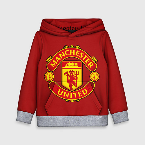 Детская толстовка Manchester United F C / 3D-Меланж – фото 1