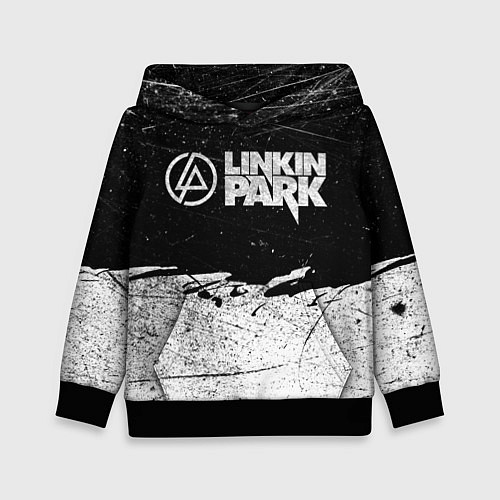 Детская толстовка Линкин Парк Лого Рок ЧБ Linkin Park Rock / 3D-Черный – фото 1