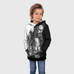 Толстовка-худи детская THE LAST OF US ЧЁРНО БЕЛЫЙ, цвет: 3D-черный — фото 2